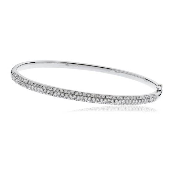 6.00ct Elegant Round Diamond Set Bangle