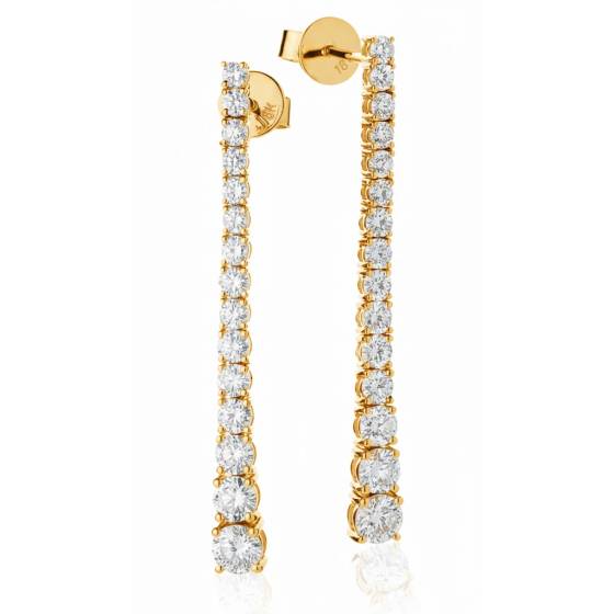 2.30ct Classic Round Diamond Drop Earrings