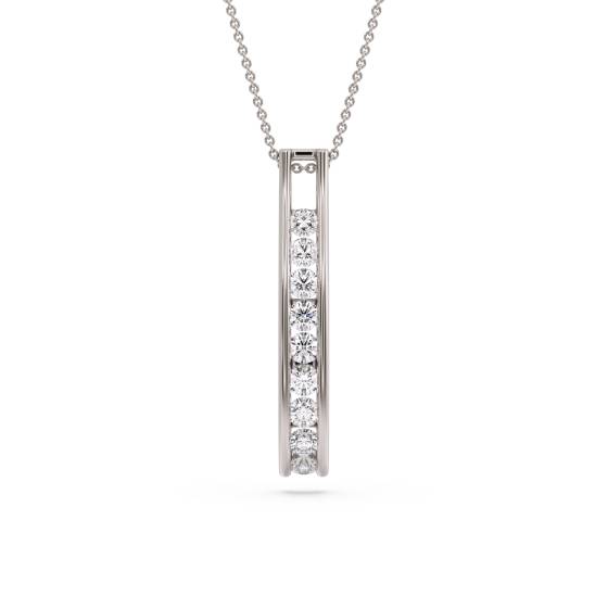 Classic Round Diamond Journey Pendant