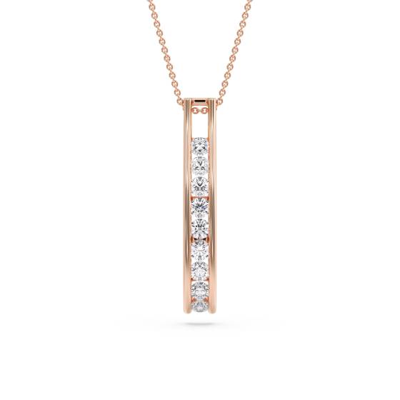 Classic Round Diamond Journey Pendant