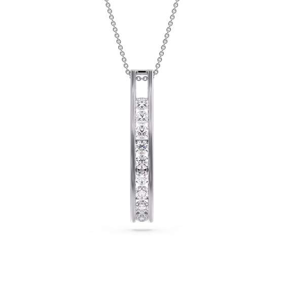 Classic Round Diamond Journey Pendant