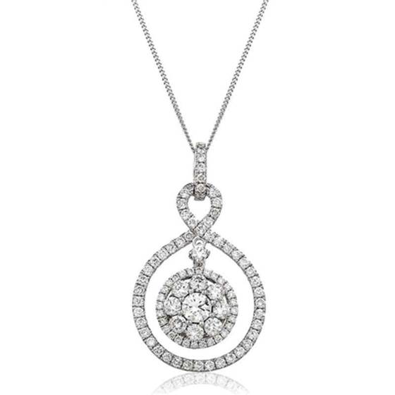 Cluster Round Diamond Designer Pendant