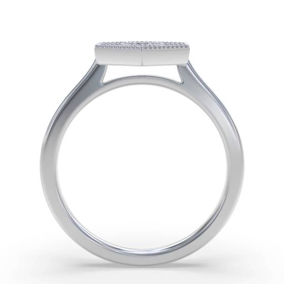 0.40ct Hexagon Round Diamond Cluster Ring