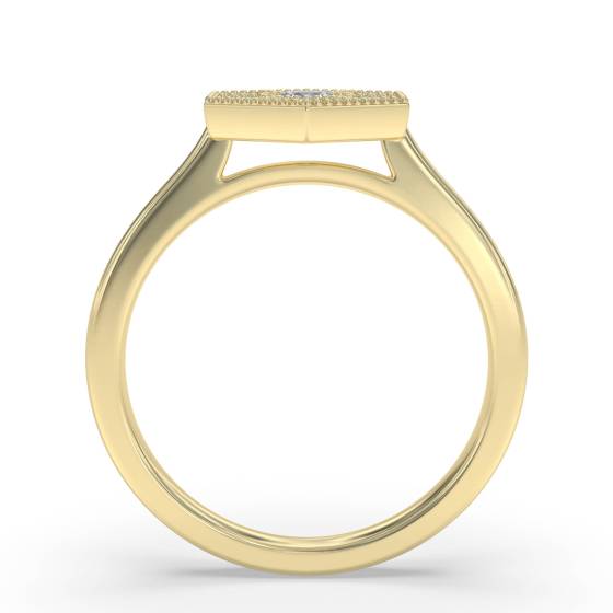 0.40ct Hexagon Round Diamond Cluster Ring