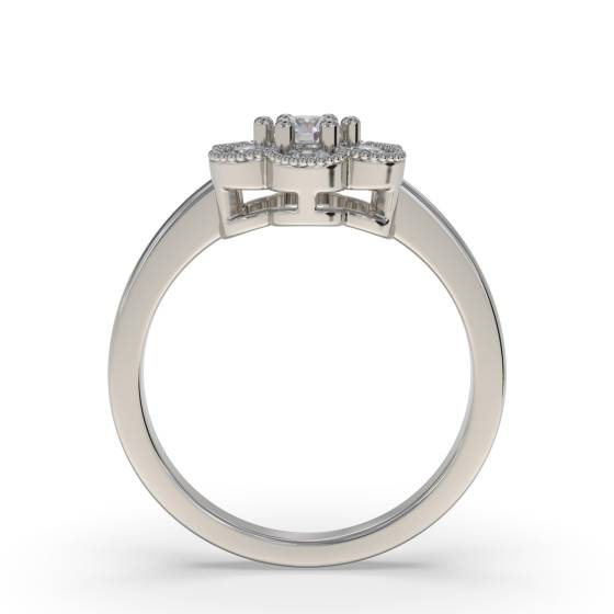 0.50ct Modern Flower Round Diamond Cluster Ring