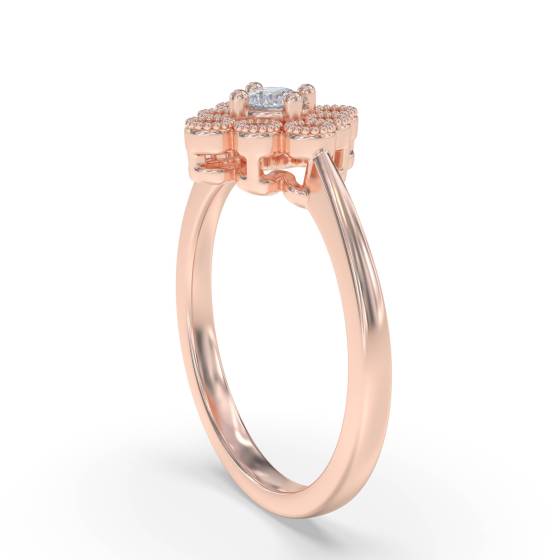 0.40ct VS/E-F Elegant Round Natural Diamond Cluster Ring