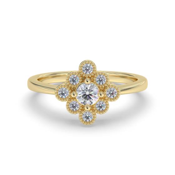 0.40ct Elegant Round Diamond Cluster Ring