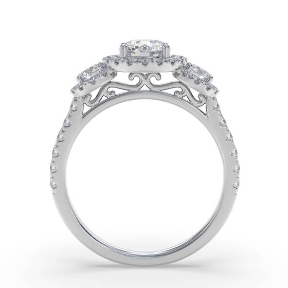 1.40ct Modern Round Diamond Designer Ring