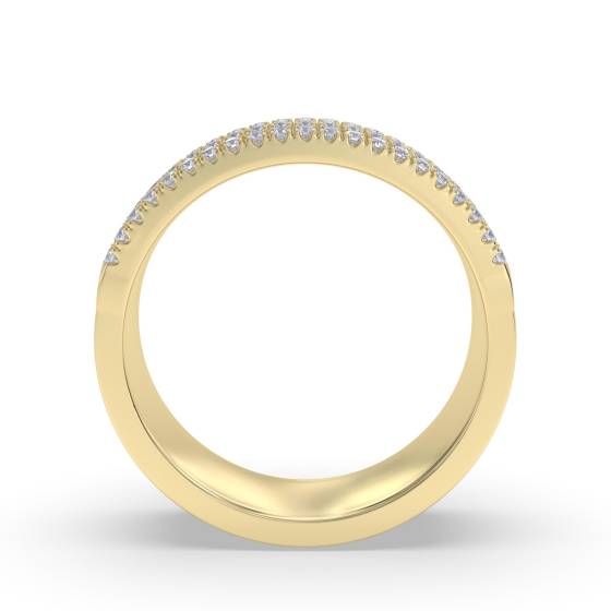 1.10ct Round and Baguette Diamond Multi Row Dress Ring