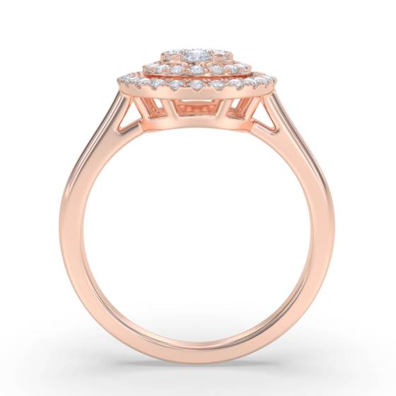 0.80ct Elegant Round Diamond Cluster Ring