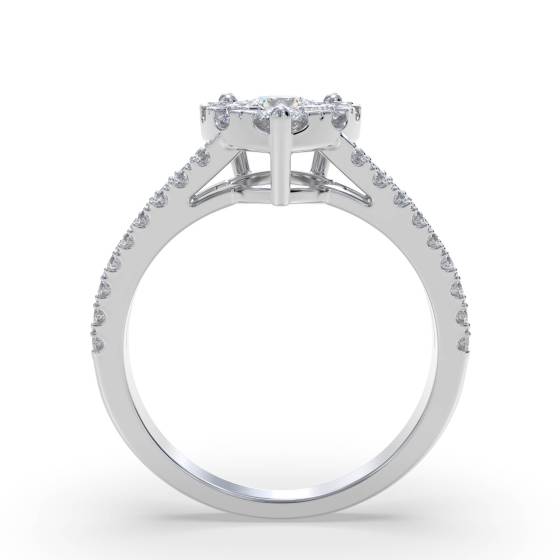 0.60ct Elegant Round Diamond Cluster Ring