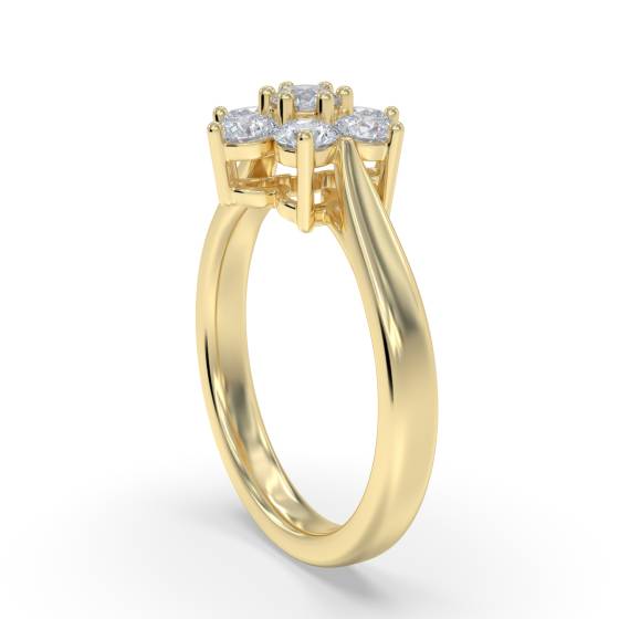 0.75ct Elegant Round Diamond Cluster Ring