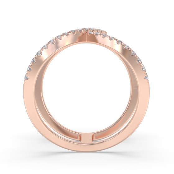 0.55ct Classic Spiral Round Diamond Designer Ring