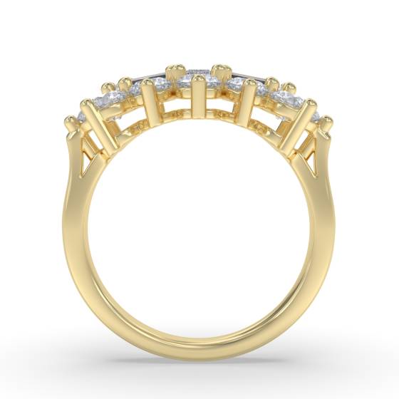 1.50ct Elegant Round and Baguette Diamond Dress Ring