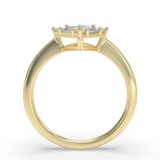 0.50ct Elegant Princess Diamond Cluster Ring