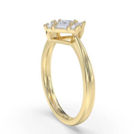 0.50ct Elegant Princess Diamond Cluster Ring