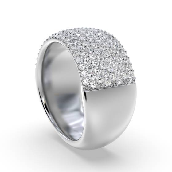 1.60ct Round Diamond Multi Row Dress Ring