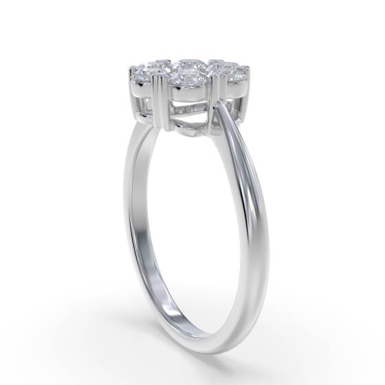 0.60ct Elegant Round Diamond Cluster Ring