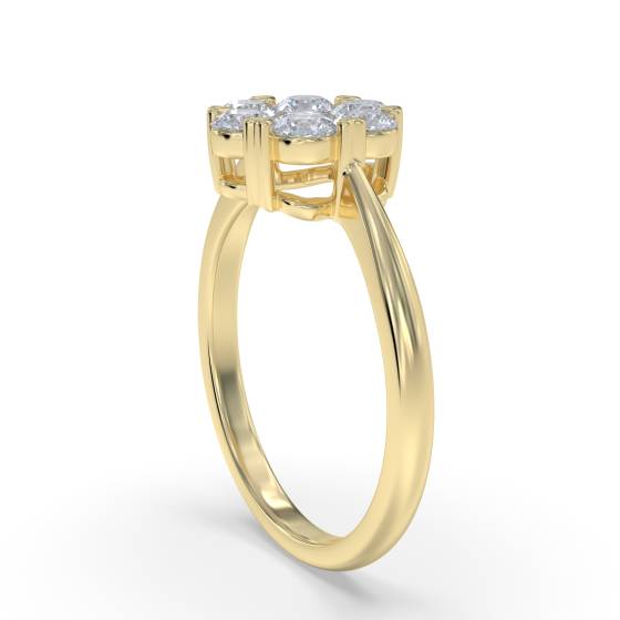 0.60ct Elegant Round Diamond Cluster Ring