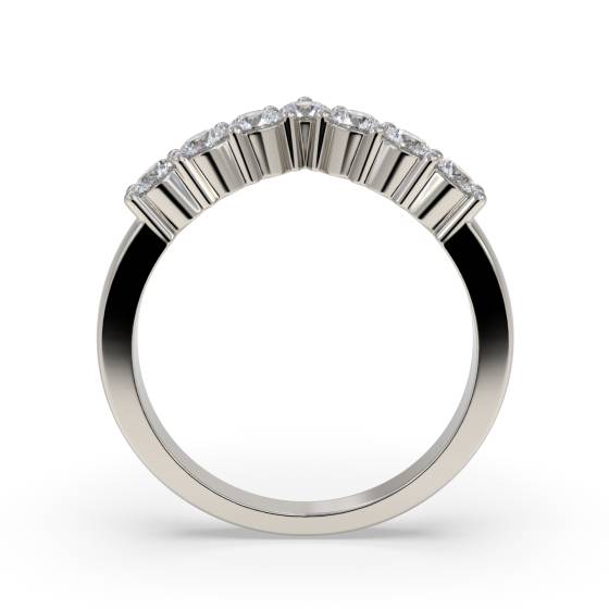 0.52ct VS/F Round cut Lab Grown Cluster Diamond Ring in Platinum