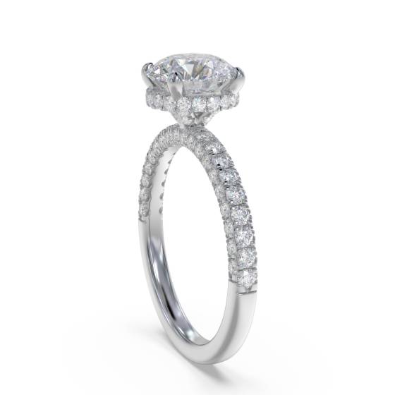 Vintage Round Diamond Engagement Ring