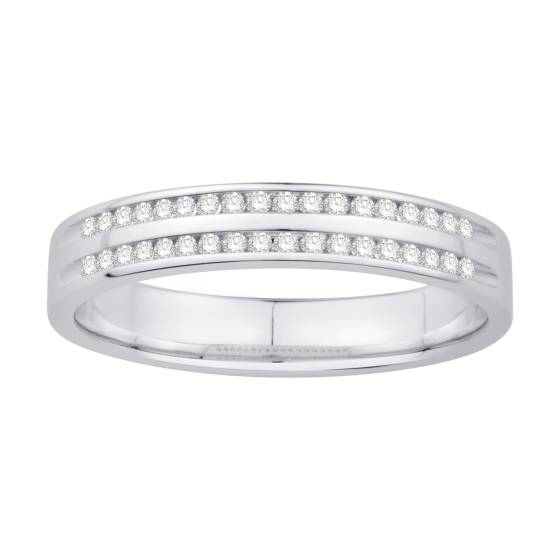 0.57ct VS/E-F Round cut Natural Diamonds Full Eternity Ring