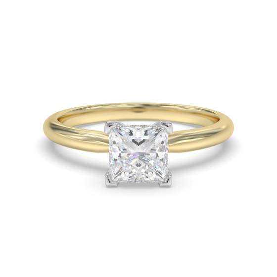 0.60ct VS2/G Princess Cut Natural Diamond Solitaire Ring