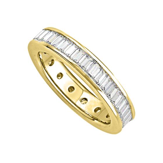 1.00ct VS/E-F Classic Baguette Natural Diamond Full Eternity Ring