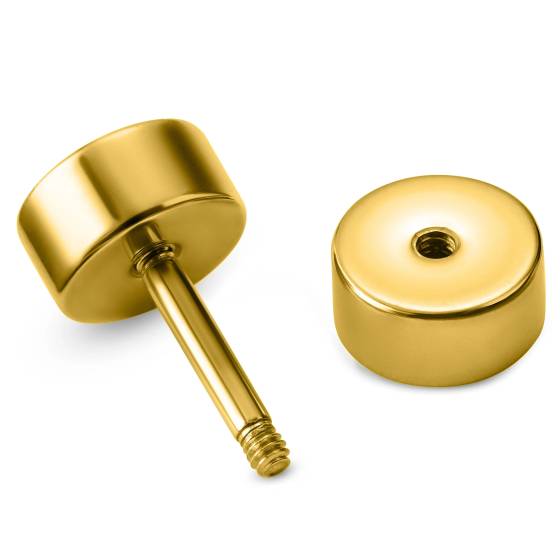 6mm Gold Single Stud Earring