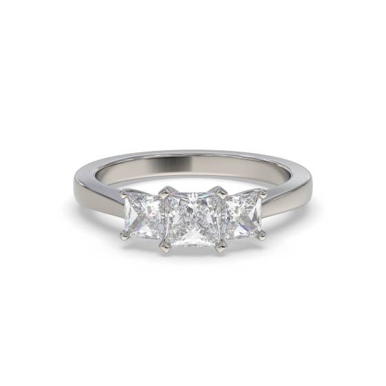 Classic Princess Diamond Trilogy Ring
