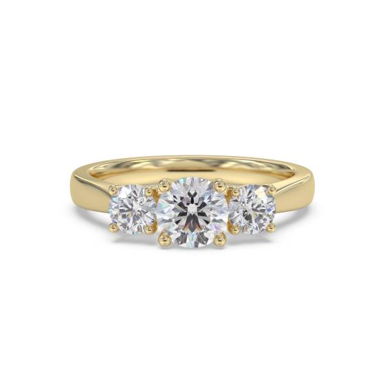 Lavish Round Diamond Trilogy Ring