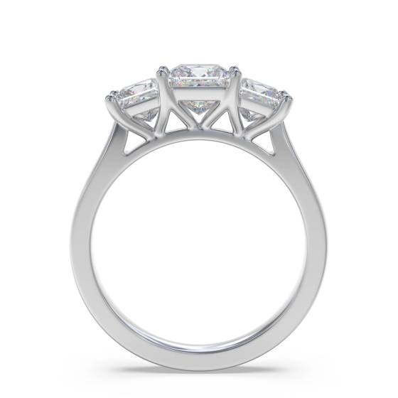 Graduated Princess Diamond Trilogy Ring