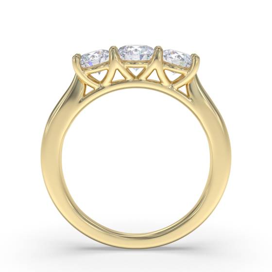 Traditional Round Diamond Trilogy Ring