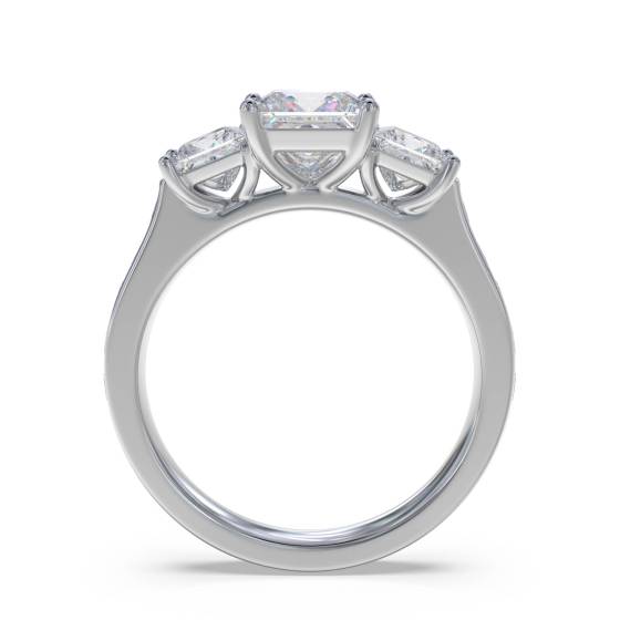 Princess Diamond Trilogy Shoulder Set Ring
