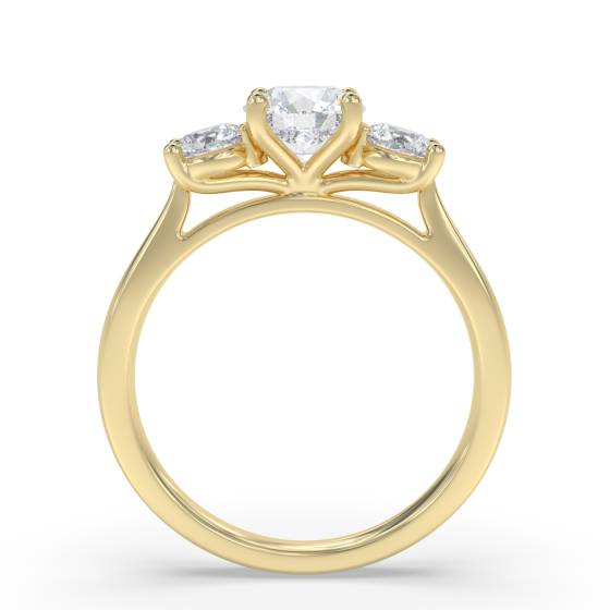 Lavish Round Diamond Trilogy Ring