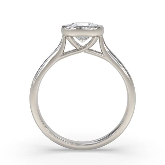 Round Diamond Bezel Set Solitaire Ring