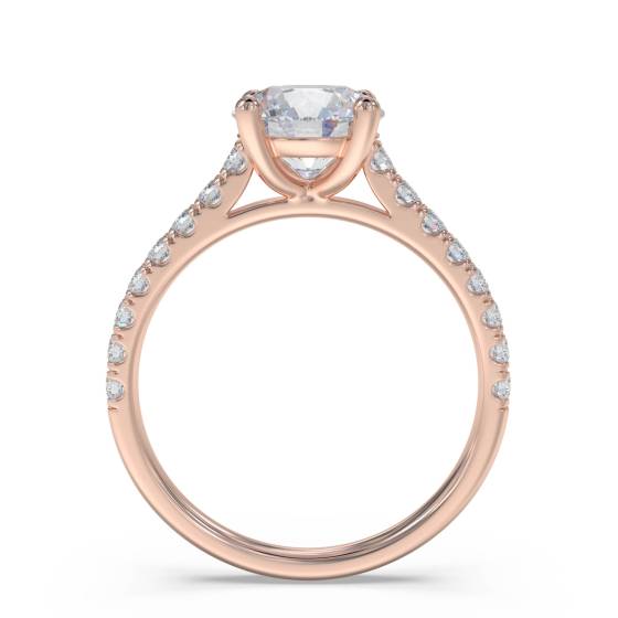 Round Diamond Shoulder Set Ring