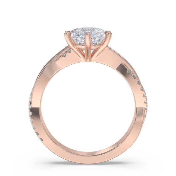 Round Diamond Shoulder Set Ring