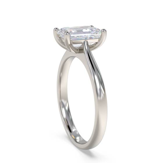 Emerald Diamond Engagement Ring