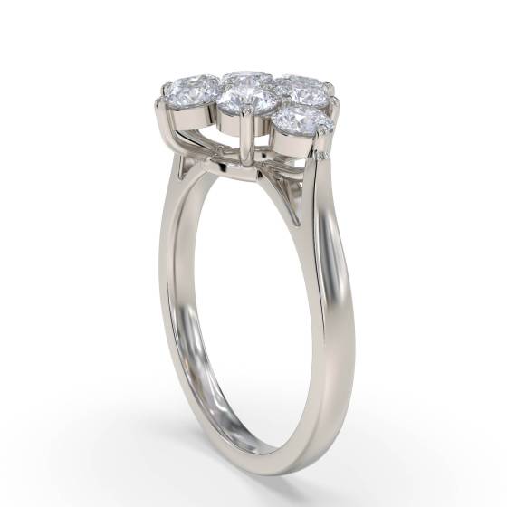 Round Diamond Cluster Ring