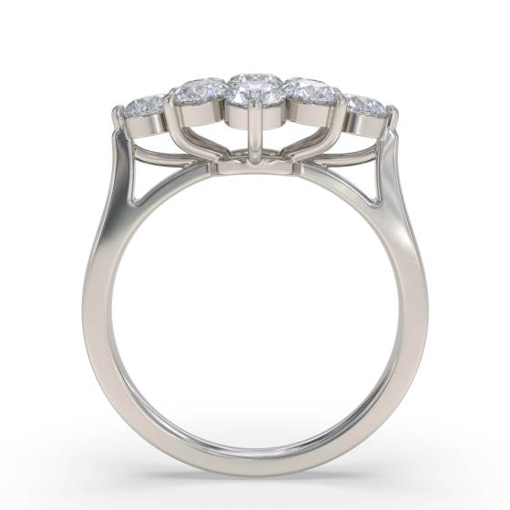 Round Diamond Cluster Ring