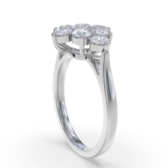 Round Diamond Cluster Ring