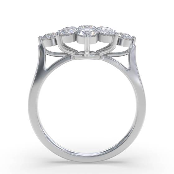 Round Diamond Cluster Ring