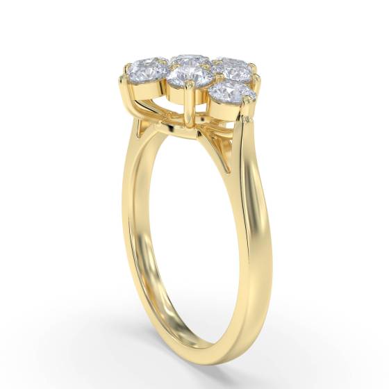 Round Diamond Cluster Ring
