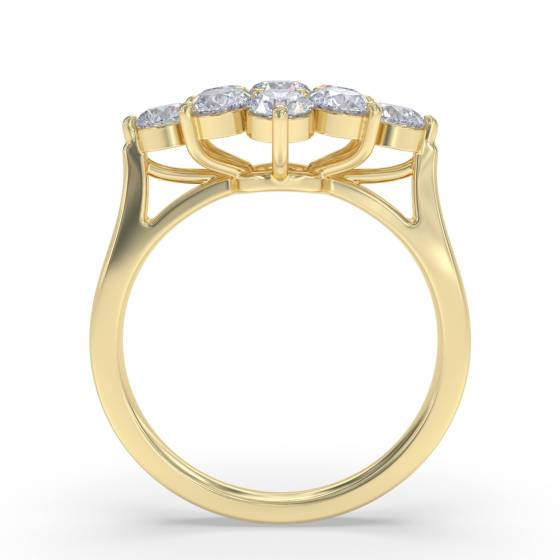 Round Diamond Cluster Ring