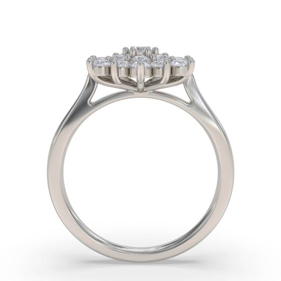 Round Diamond Cluster Ring