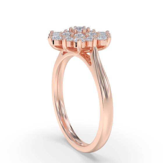 Round Diamond Cluster Ring