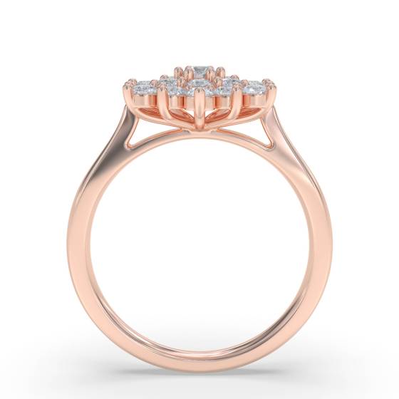 Round Diamond Cluster Ring