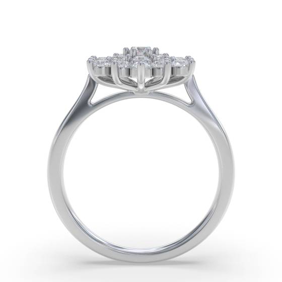 Round Diamond Cluster Ring