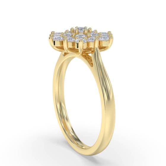 Round Diamond Cluster Ring